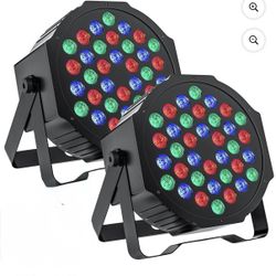 2 Pack Stage Lights 36 LED Par Lights with Wireless Remote Sound Activated DMX Control for DJ Party Effect Lighting