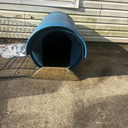55 Gallon Barrel Dog House