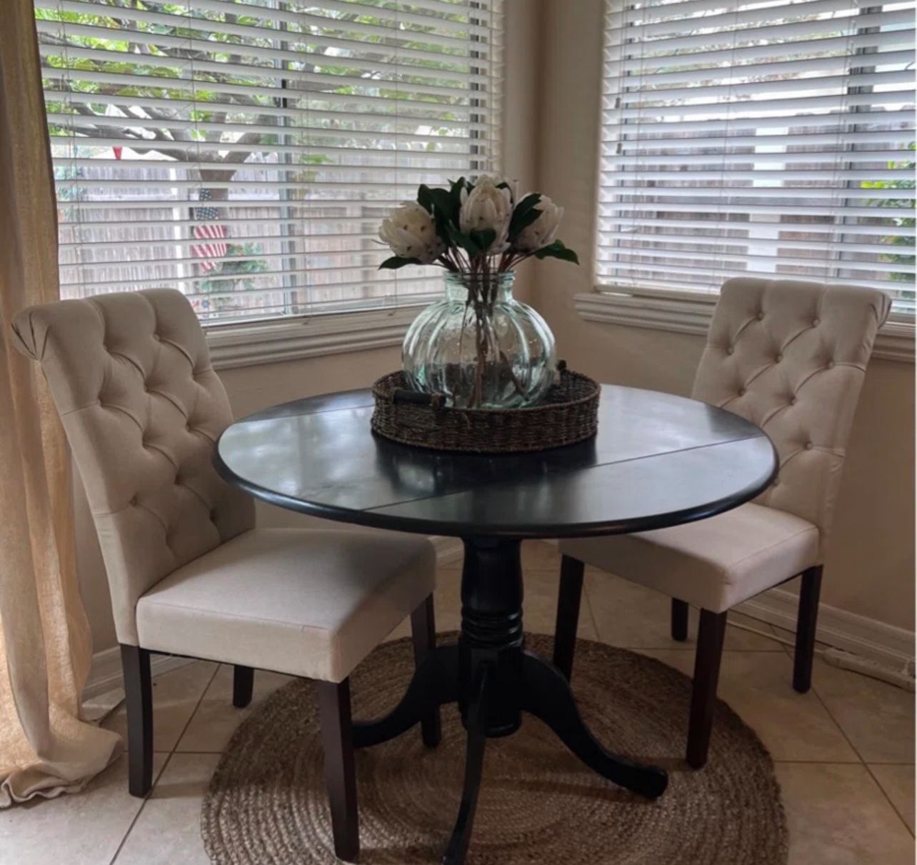 In 📦 Artemisia Tufted Wooden Dining Chairs, Biege, Set of 2