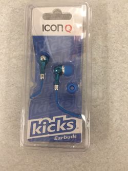 Icon Q Kicks Earbuds Metallic Blue