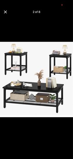 3 piece living room coffee table set