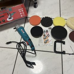 ENEACRO Polisher, Rotary Car Buffer Polisher Waxer, 1200W 7-inch/6-inch Variable Speed 1RPM, Detachable Handle Perfect for Boat,Car Polishing 