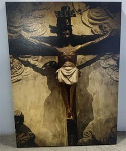 Leon Bonnat's 1874 painting 'Christ on the Cross' Canvas