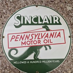 Sinclair porcelain metal sign Andy rooney