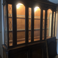 FREE China Cabinet – Solid Wood – Pickup ASAP