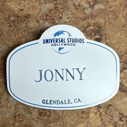 Universal Studios Hollywood Cast Member Name Tag