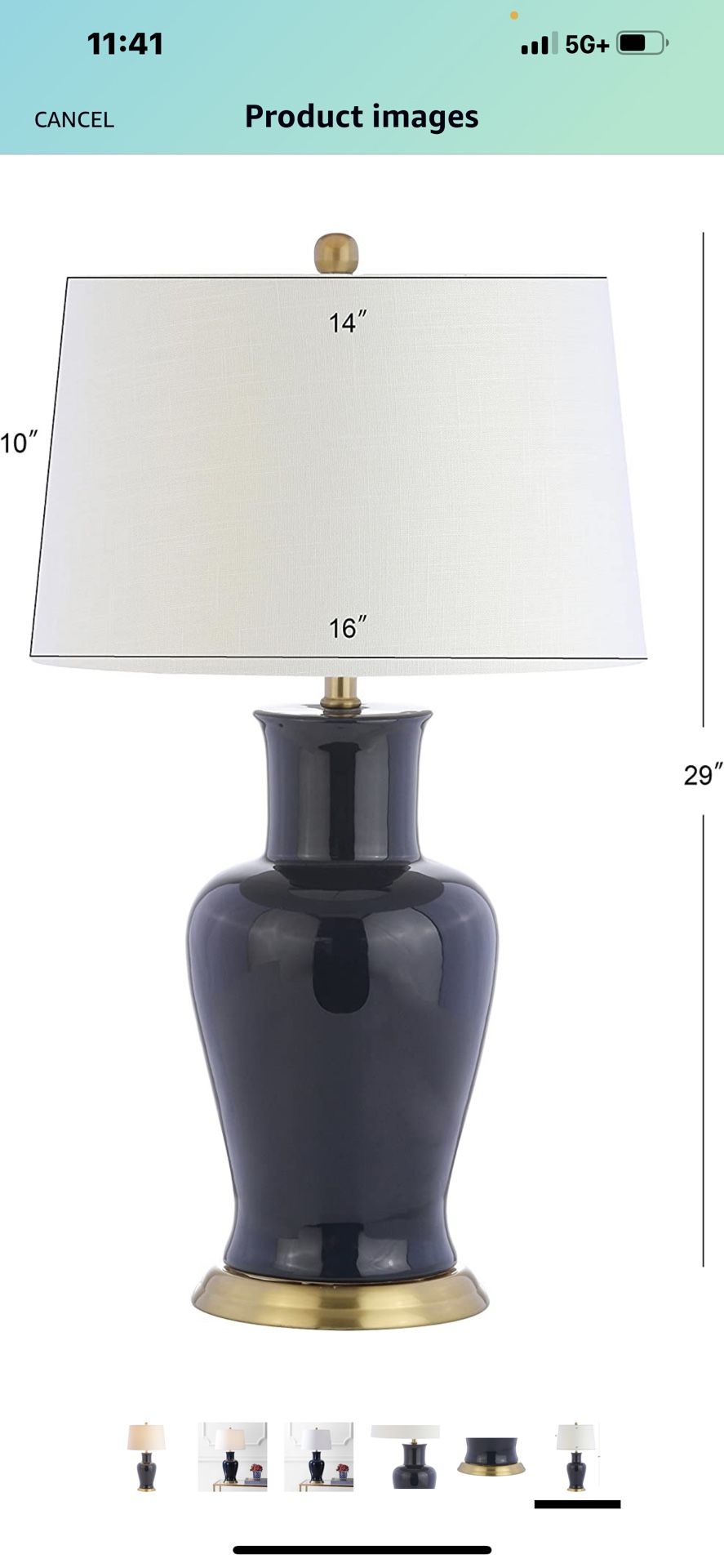 JONATHAN Y JYL4026B Julian 29" Ceramic LED Table Lamp Traditional Transitional Bedside Desk Nightstand Lamp for Bedroom Living Room Office College Boo