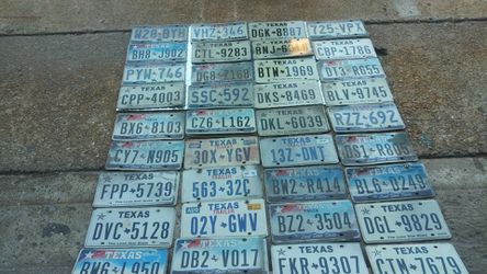 Car truck trailer plates from Texas
