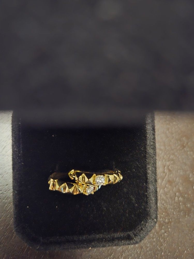 Moissanite Hoop Earrings