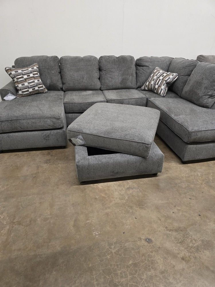 New Plush Gray Sectional