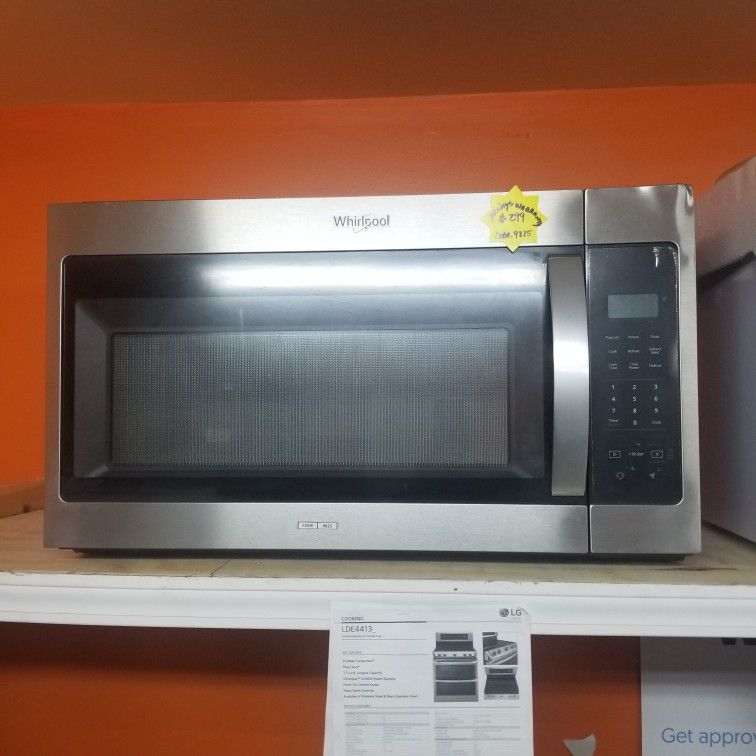 Whirlpool Microwave over The Range Stainless Steel 30inches for Sale in