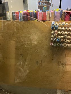 52 In Beveled edge Glass Tabletop