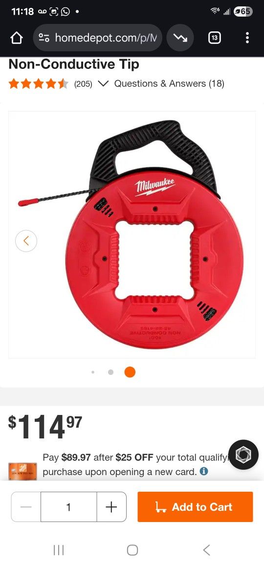 100 Feet Milwaukee Fishing Tape