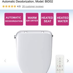 Woodbridge Electronic Toilet Seat Bidet Model BID02 New Open Box