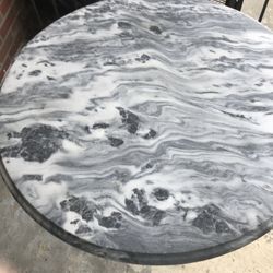 Marble Top Cast iron Base Table