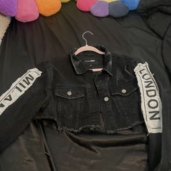 Jeans Jacket Crop Top | Size: M