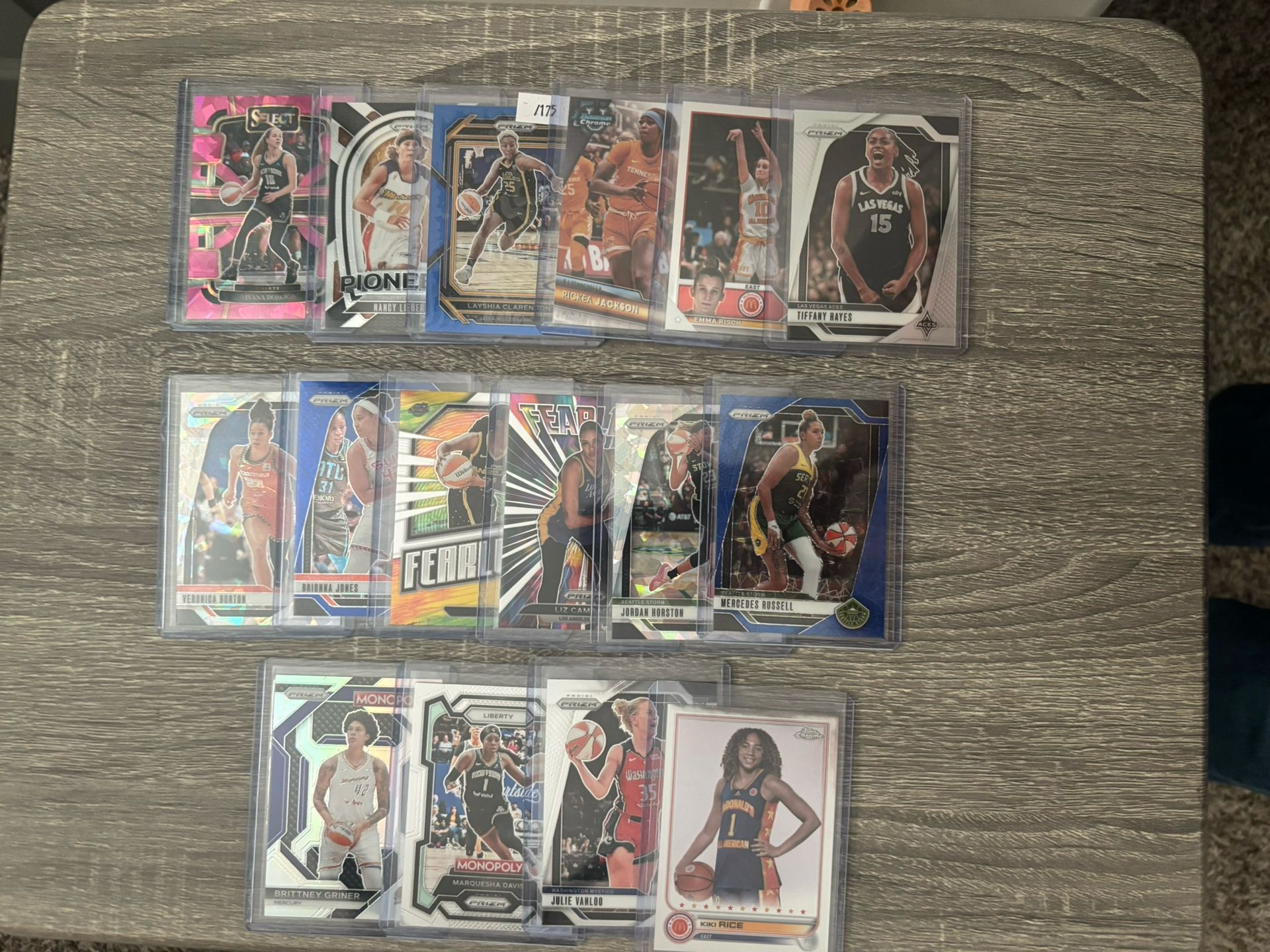 WNBA Cards- RC/INSERTS/COLOR- No Base - Lot Of 16