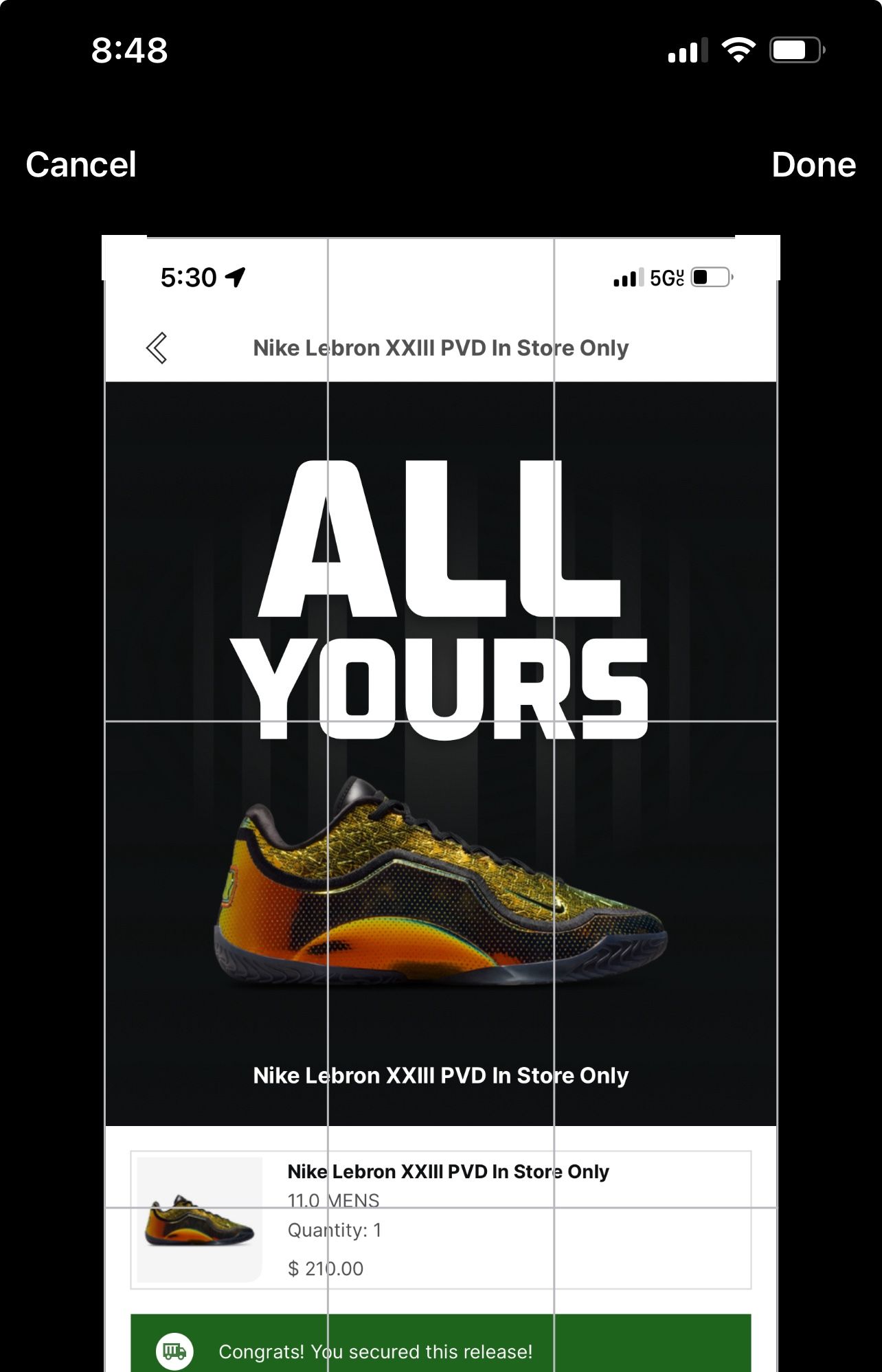 LeBrons 23 Size11