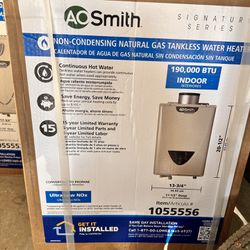 New Tankless Water Heater AOSmith 