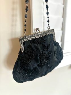 Elegant Vintage Style Beaded Evening Handbag