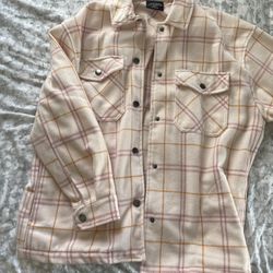 Oversized Pink Plaid Jacket/Sweater Size S