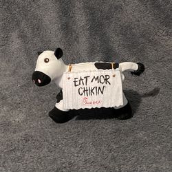 Chick-fil -A 2017 Limited Edition “ EAT MOR CHIKIN” Cow Plush Toy 4 in. 