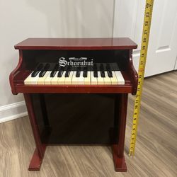 VINTAGE Schoenhut 25-Key My First Piano II Red Wooden Mini Baby Keyboard USED