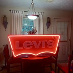 Large Standing Neon Levi's Sign Awesome Display Piece