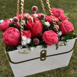 Flower Candle Bouquets In Handbag