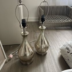 Two Table Lamps Without Shades 