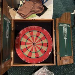 Dart board - with darts