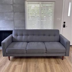 Dark Gray Mid Century Modern Sofa from Living Spaces