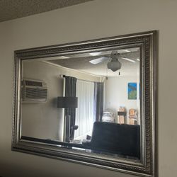 Large Antique Silver Frame Mirror    West Elm Cb2 Restoration Hardware Macys World Market