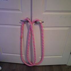 Pink and White Braided Jump Ropes