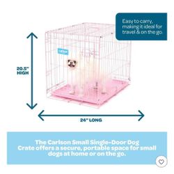 Small Pink Dog Crate