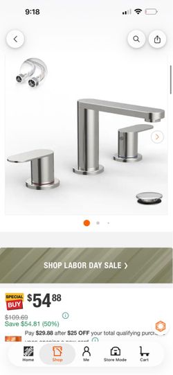 Brushed Nickel Widespread Bathroom Faucet