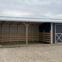 10ft.x24ft. Run-in Shed With Tackroom Horse Barn FOR SALE