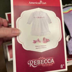 New American Girl Rebecca’s Nightgown Complete Set