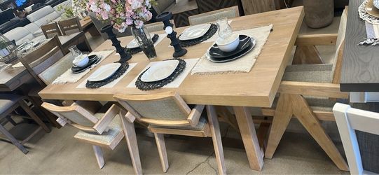 7pc dining sets (solid wood)