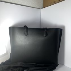 Brand New Quince Italian Leather Triple Compartment Shopper Tote Triple Black $190