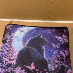 Black Cat Cosmetic Bag