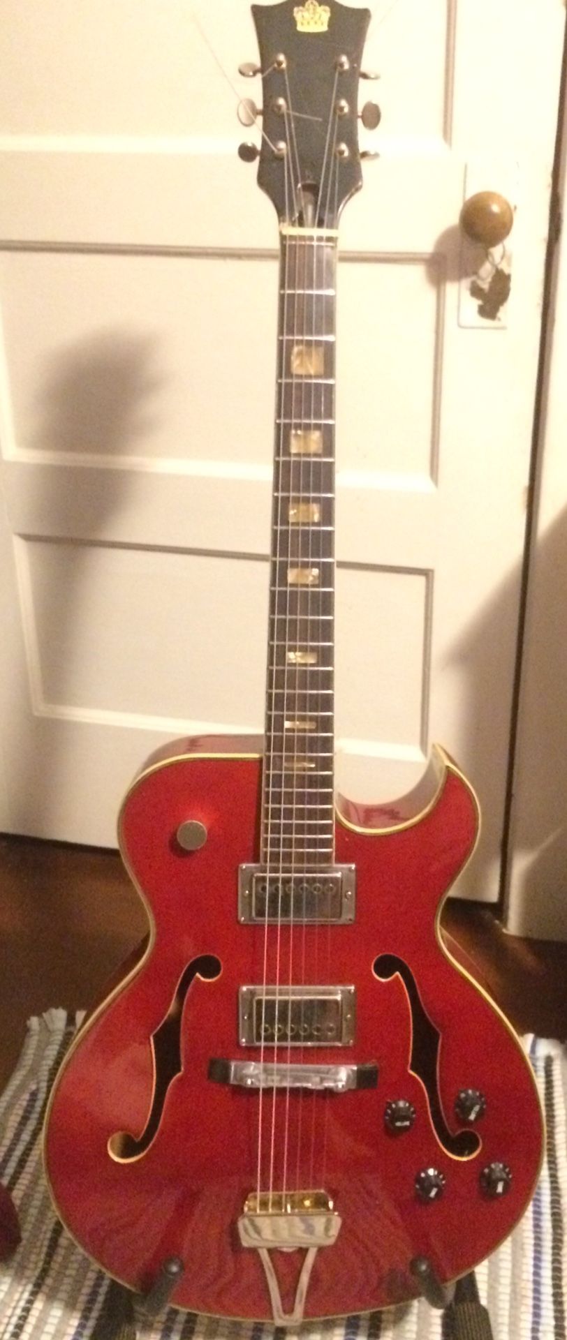 1960's Teisco CROWN hollow body electric guitar