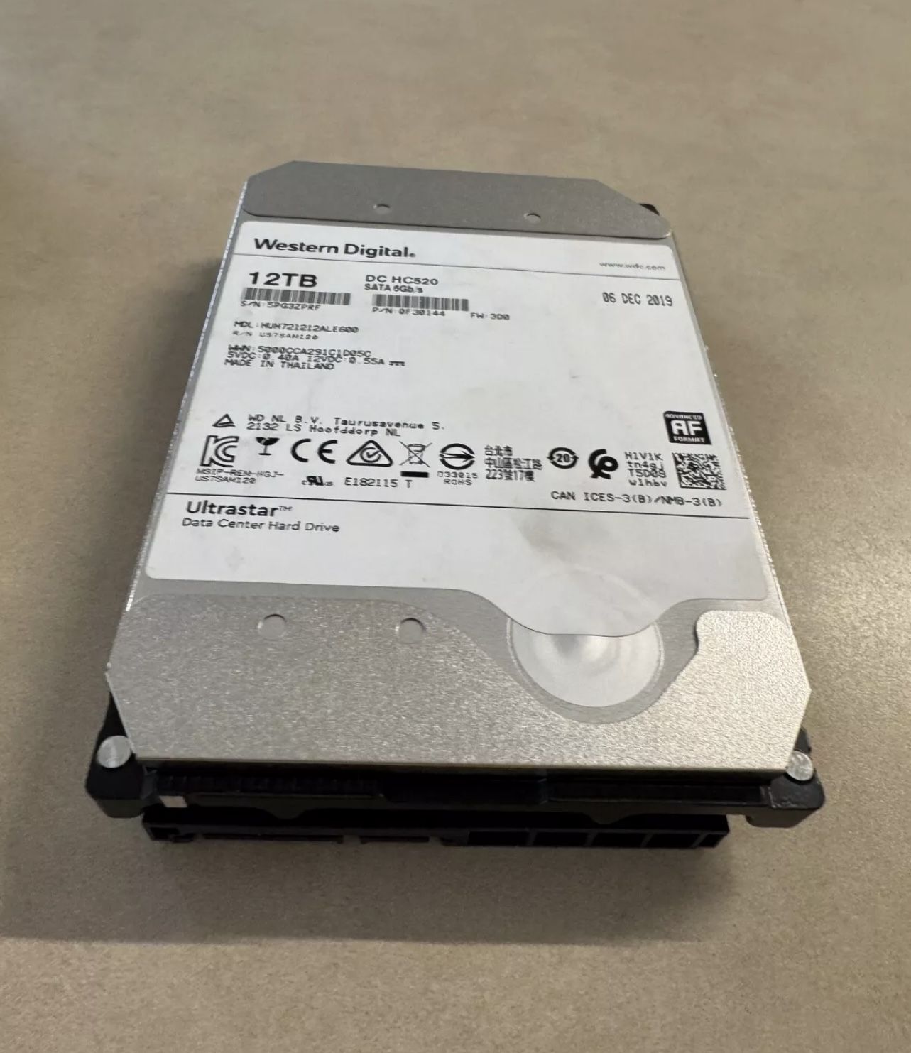 WESTERN DIGITAL 12TB 7.2K 6Gb/s 3.5