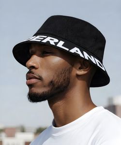 Timberland Men Women Black Logo Bucket Hat Sz L/XL