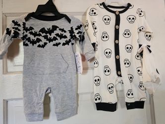 0/3M New Halloween Theme Rompers