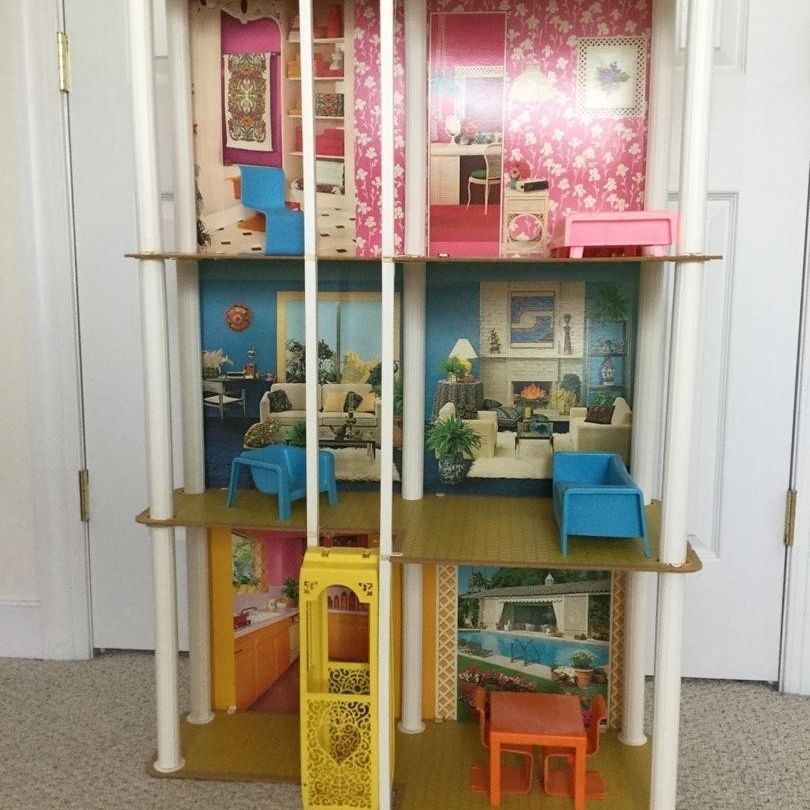 1970s Vintage Barbie Townhouse And 1980 Barbie Golden Dream Closet