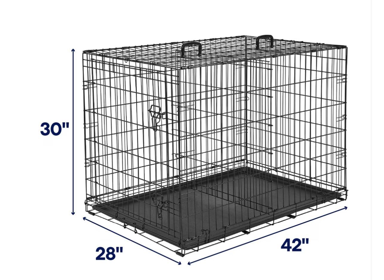 Frisco Fold & Carry Single Door Collapsible Wire Dog Crate