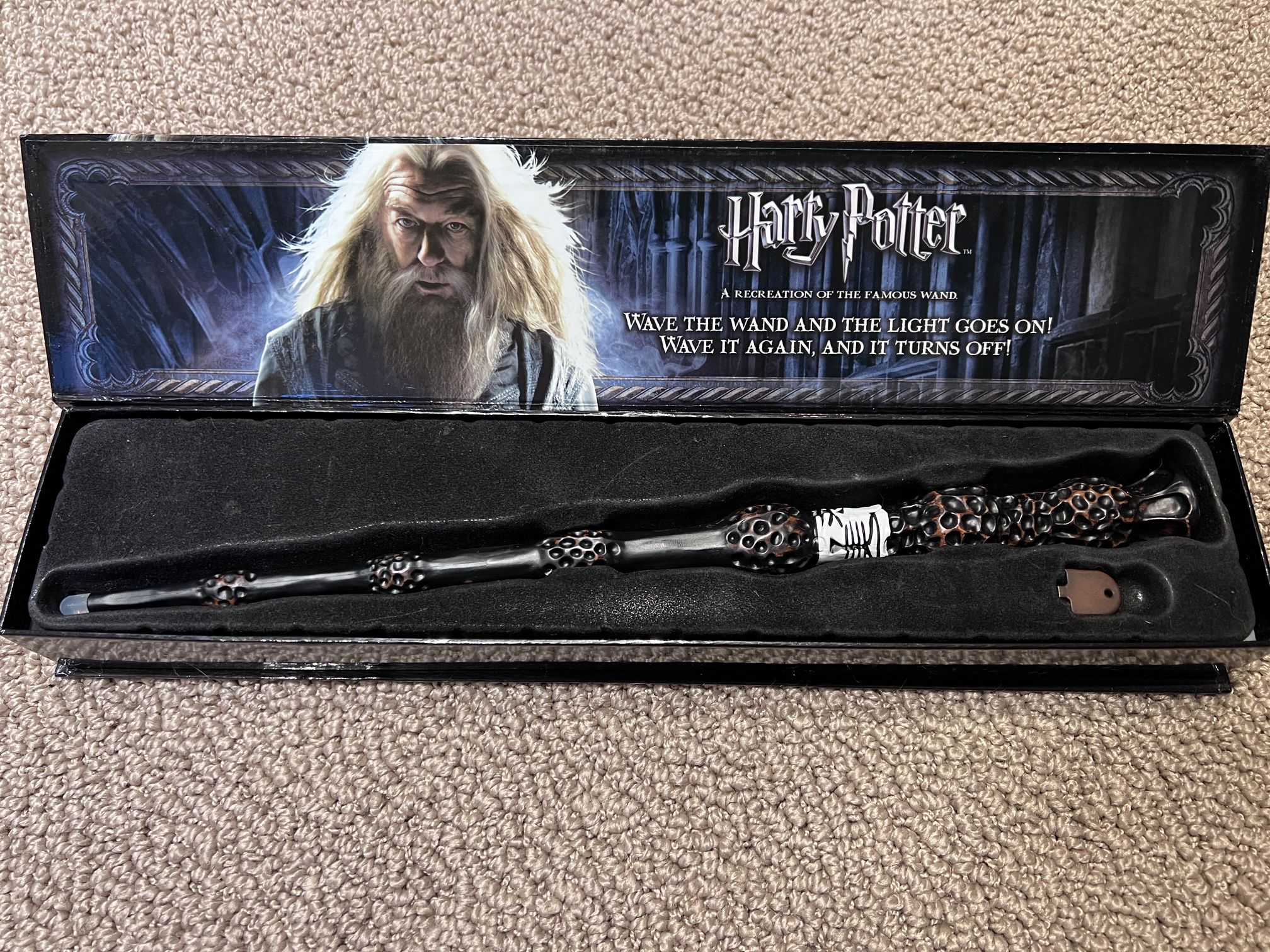 (2) Harry Potter Wand & The Elder Wand with illuminating tip