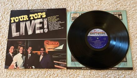 Four Tops “Four Tops Live” Vinyl Lp 1966 Motown Records Original Pressing Beautiful Glossy Vinyl Soul.