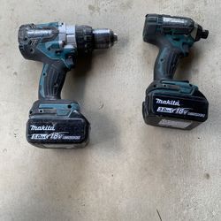 Makita 18v Drill And Impact Combo Set